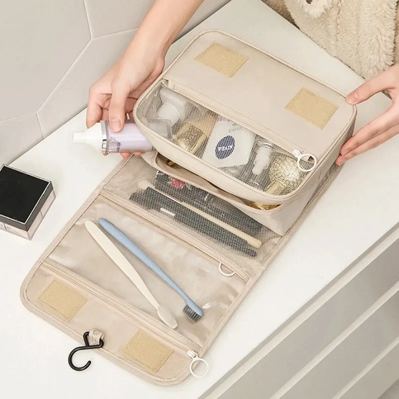 Sac de maquillage de voyage vu de côté