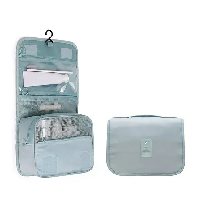 Sac de maquillage de voyage, organisateur de toilette étanche, trousse de haute qualité pour femme, crochet de salle de bain, pochette de rangement, sac de rangement de maquillage à crochet 12
