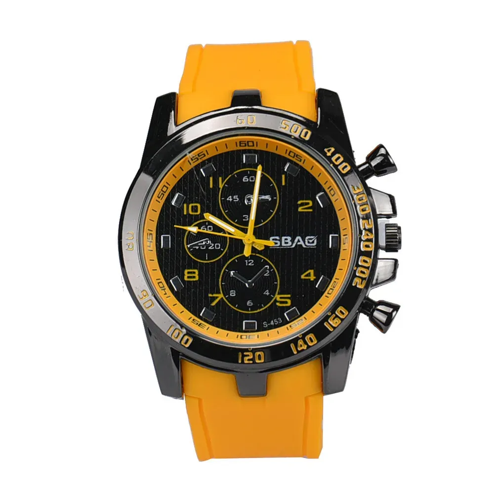 Montre à quartz pour homme, bracelet en silicone, style militaire, étanche 30 ATM 2