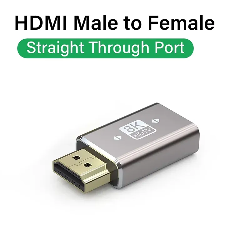 Adaptateur de câble HDMI 2.1, connecteur mâle vers femelle coudé à 90 degrés, rallonge HDMI 4K 8K pour clé TV, PS4, PS5, Xbox, PC portable 13