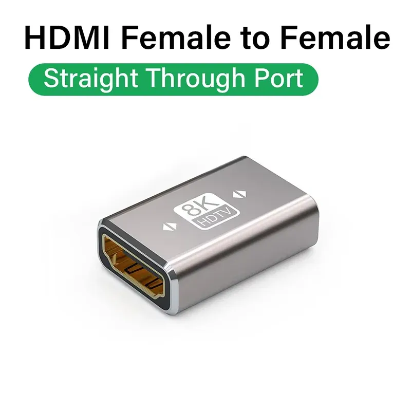 Adaptateur de câble HDMI 2.1, connecteur mâle vers femelle coudé à 90 degrés, rallonge HDMI 4K 8K pour clé TV, PS4, PS5, Xbox, PC portable 9