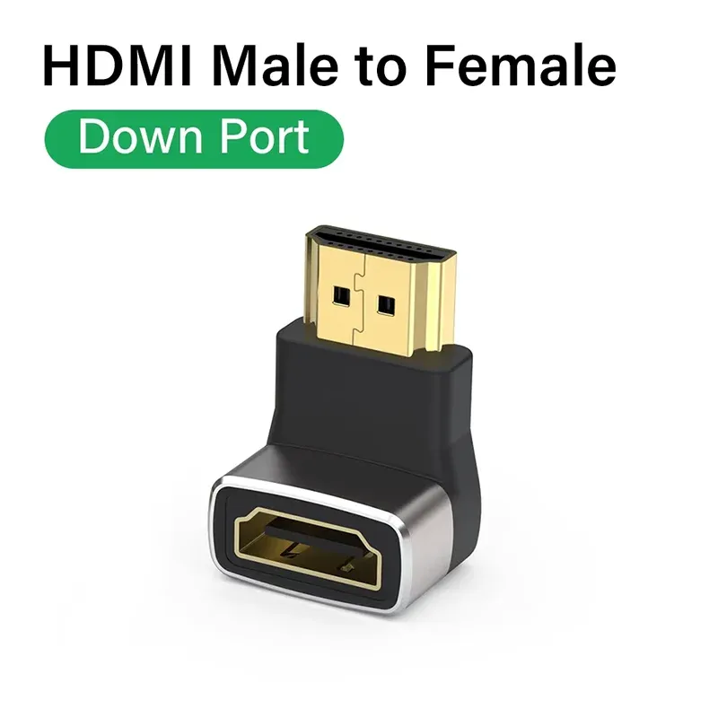 Adaptateur de câble HDMI 2.1, connecteur mâle vers femelle coudé à 90 degrés, rallonge HDMI 4K 8K pour clé TV, PS4, PS5, Xbox, PC portable 7