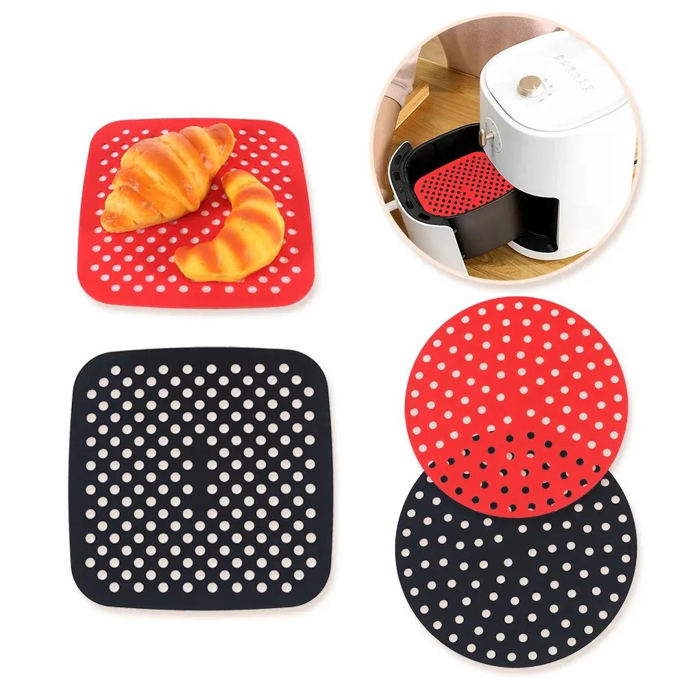 Tapis de friteuse à air en silicone réutilisable antiadhésif pour cuisson 2