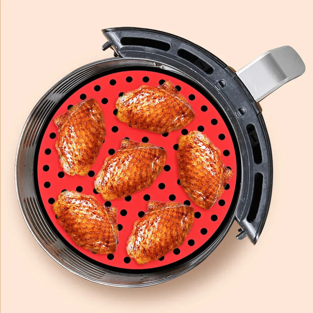 Tapis de friteuse à air en silicone réutilisable antiadhésif pour cuisson 5
