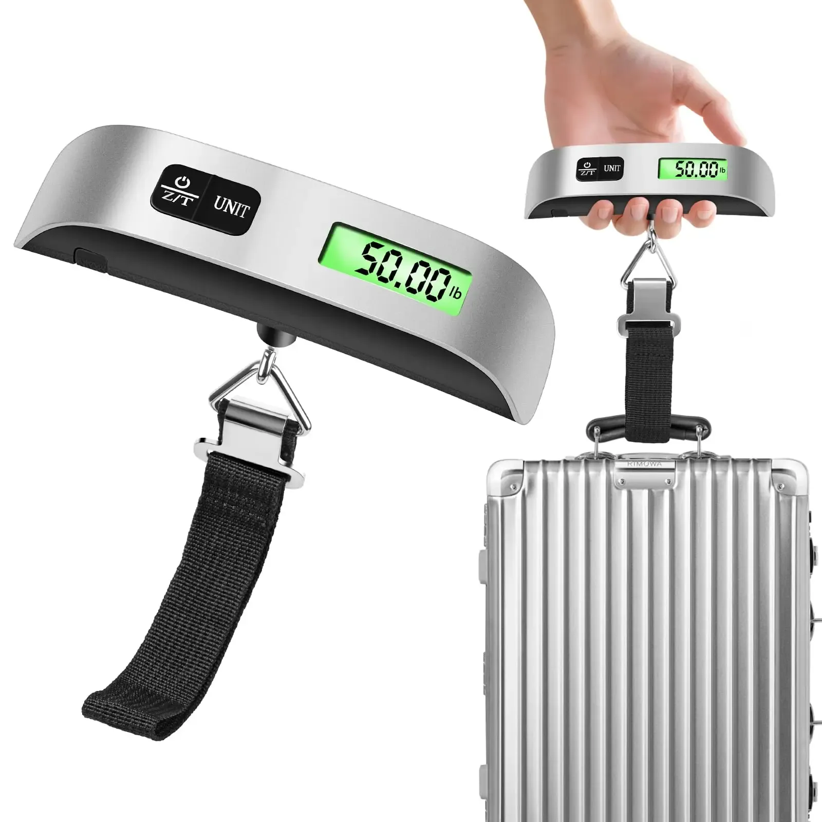 Balance numérique portable pour bagages, écran LCD rétroéclairé et sangle robuste - Image 1