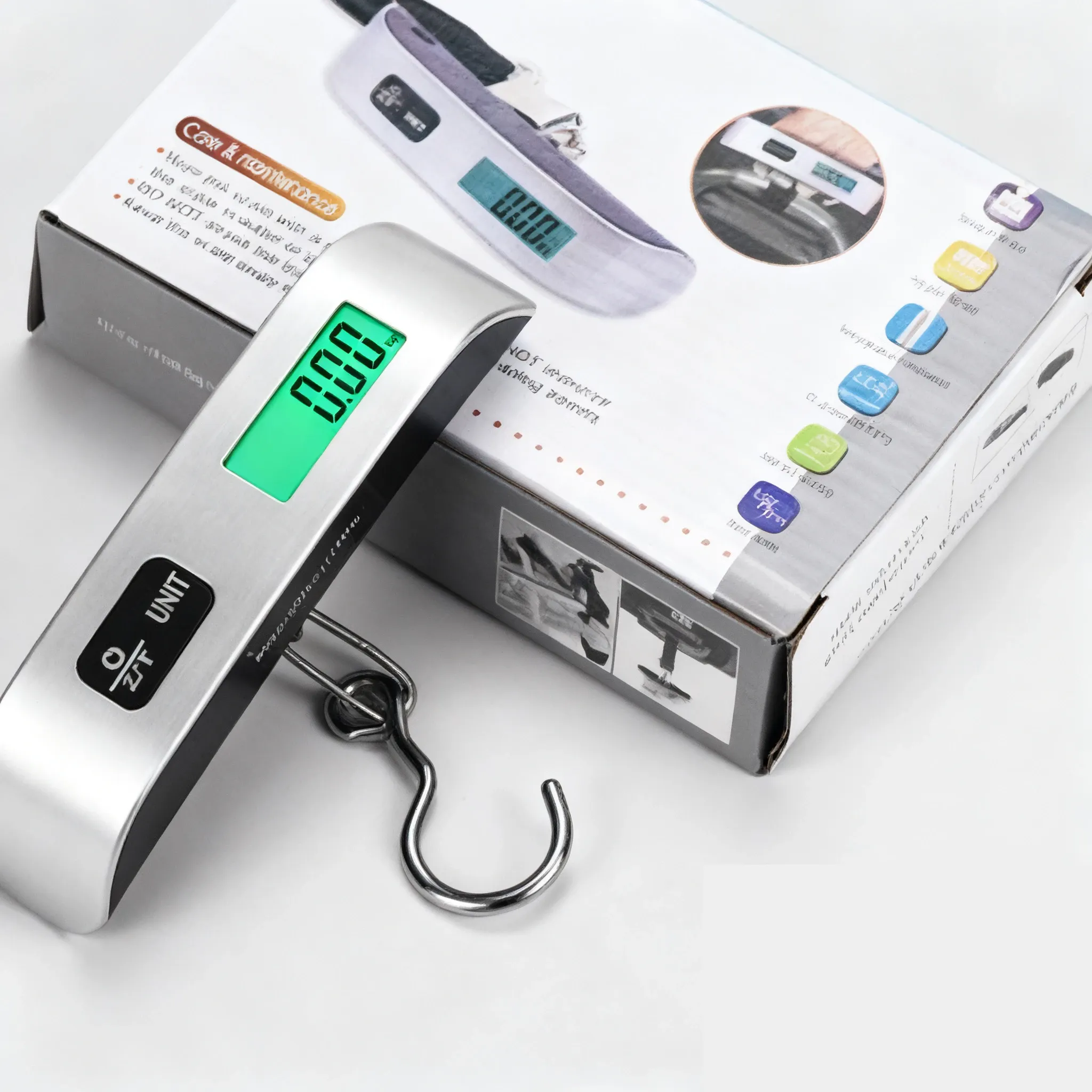 Balance numérique portable pour bagages, écran LCD rétroéclairé et sangle robuste 9