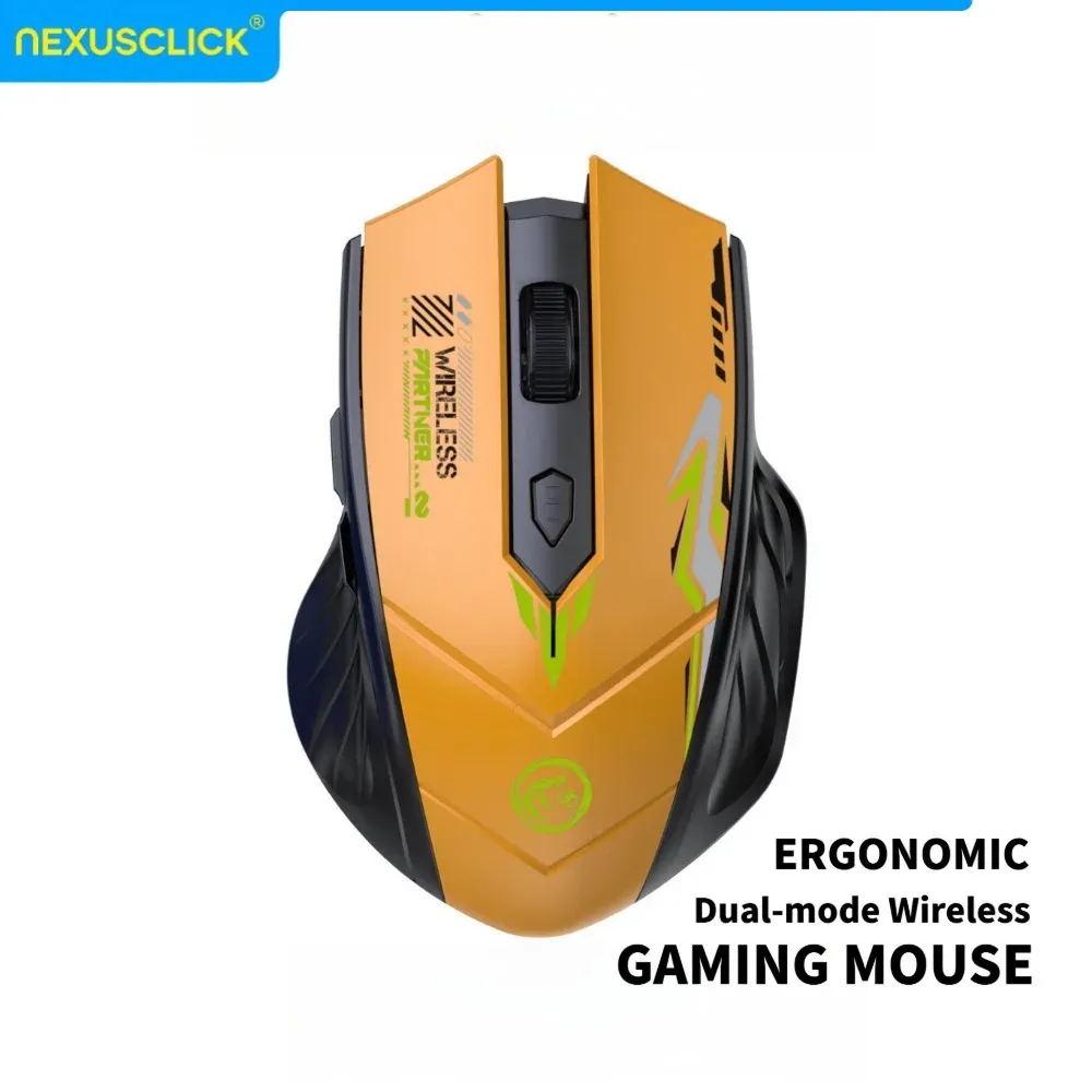 Souris sans fil NexusClick Bluetooth 5.4 et 2,4 GHz rechargeable, silencieuse, 6 boutons, avec repose-doigts 1