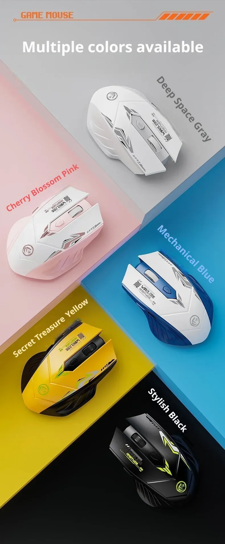 Souris NexusClick, options de couleurs