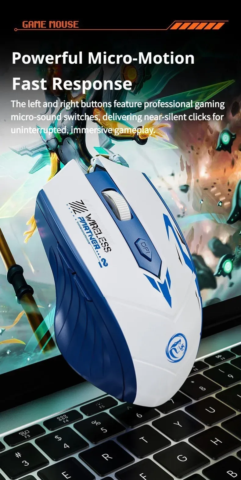 Souris NexusClick, clic silencieux en situation