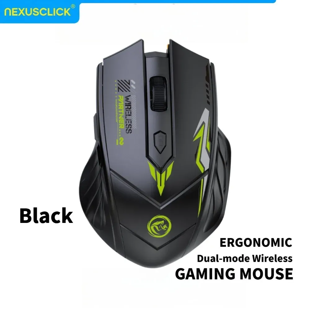 Souris sans fil NexusClick Bluetooth 5.4 et 2,4 GHz rechargeable, silencieuse, 6 boutons, avec repose-doigts 11