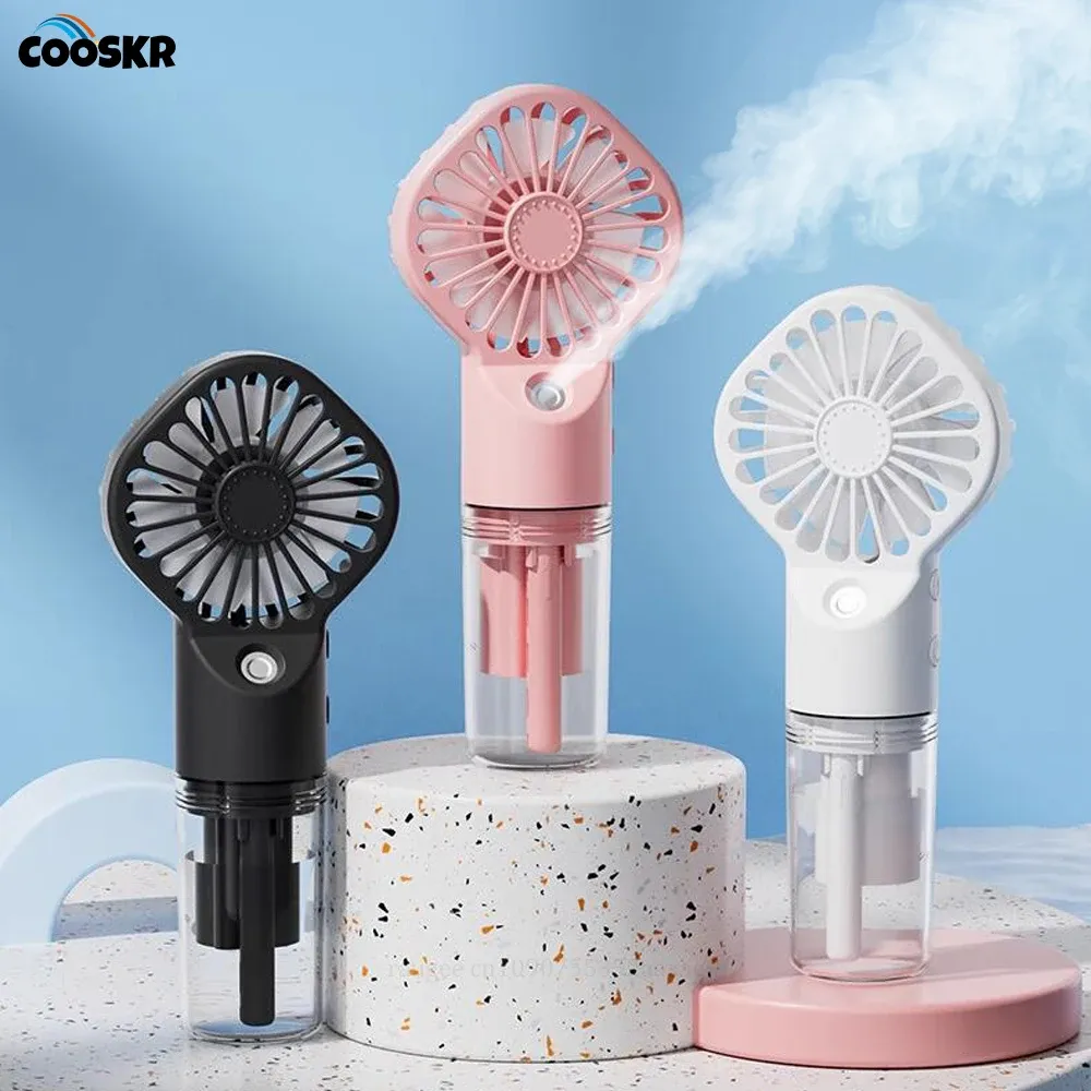 Ventilateur brumisateur portatif rechargeable par USB, 4 vitesses