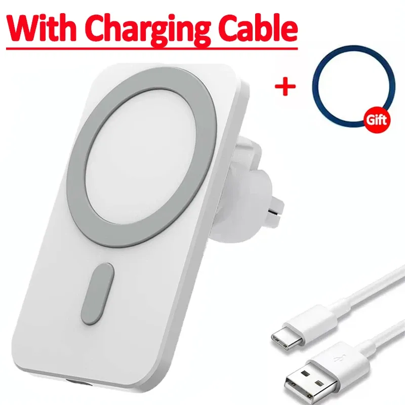 Support de téléphone magnétique sans fil pour grille d'aération de voiture, compatible MagSafe iPhone 17, 16, 15, 14, 13 Pro Max, Xiaomi, Samsung 7