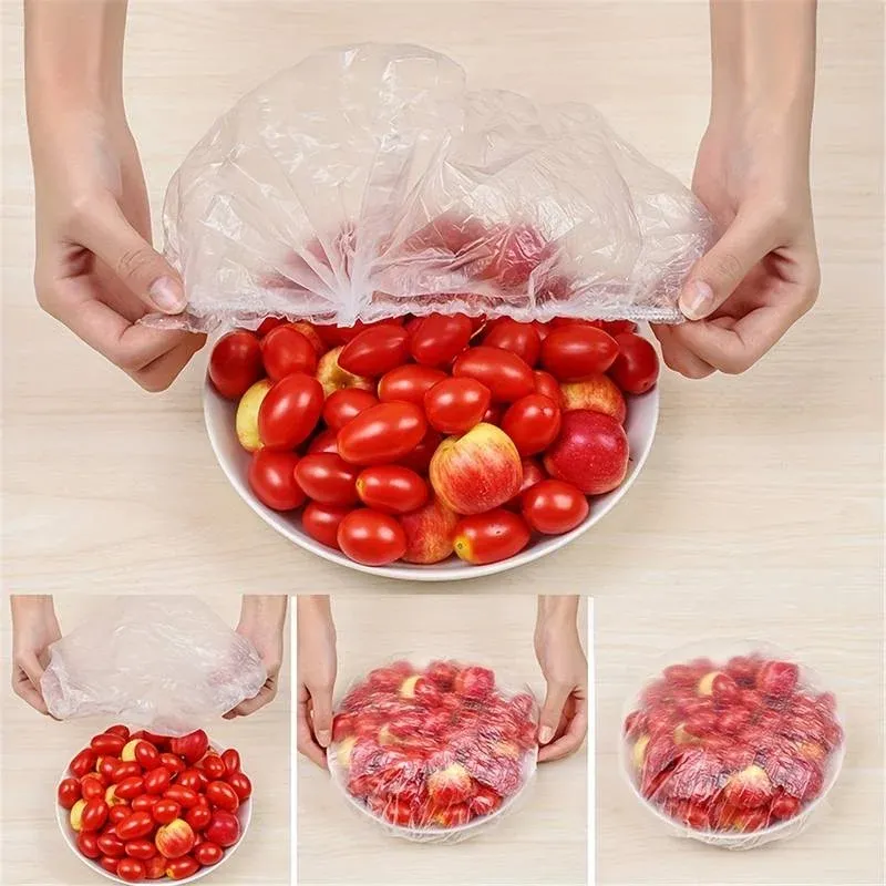 Couvercles de conservation alimentaire réutilisables en silicone, élastiques, pour bols et fruits 6