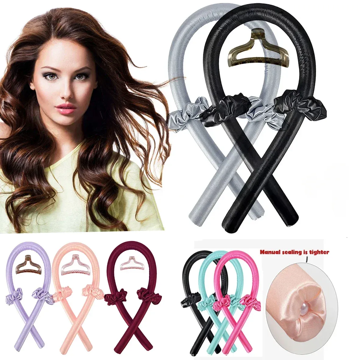 Bigoudis sans chaleur en ruban pour dormir, bande de sauna, outils de coiffure doux, le plus récent 2