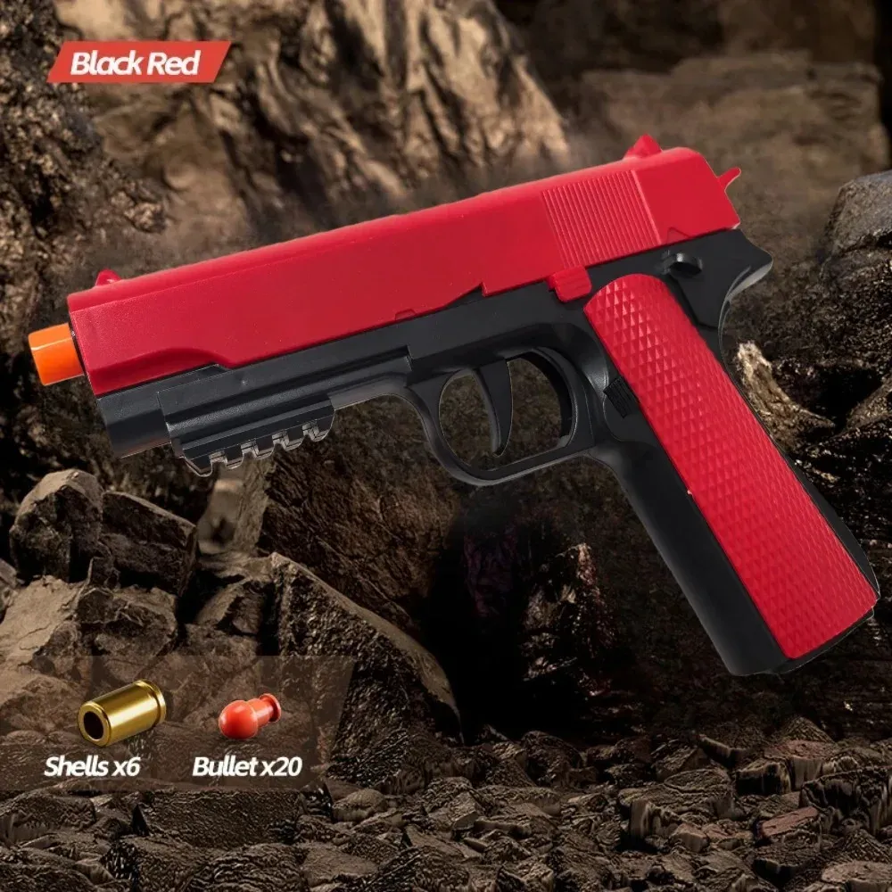 Pistolet jouet éducatif M92 à tir continu, lanceur de balles souples pour jeux de plein air - Image 1