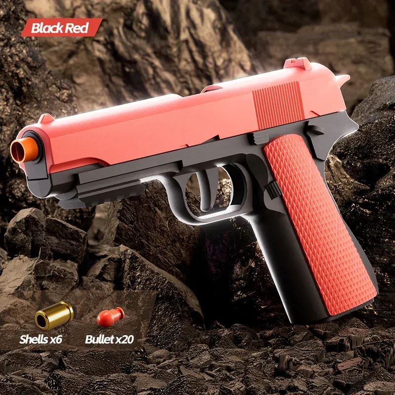 Pistolet jouet éducatif M92 à tir continu, lanceur de balles souples pour jeux de plein air 9