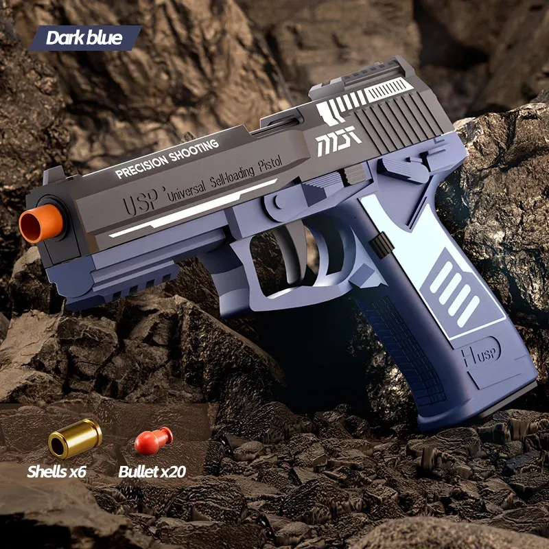 Pistolet jouet éducatif M92 à tir continu, lanceur de balles souples pour jeux de plein air 11