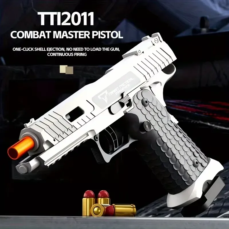 Pistolet jouet éducatif M92 à tir continu, lanceur de balles souples pour jeux de plein air 5