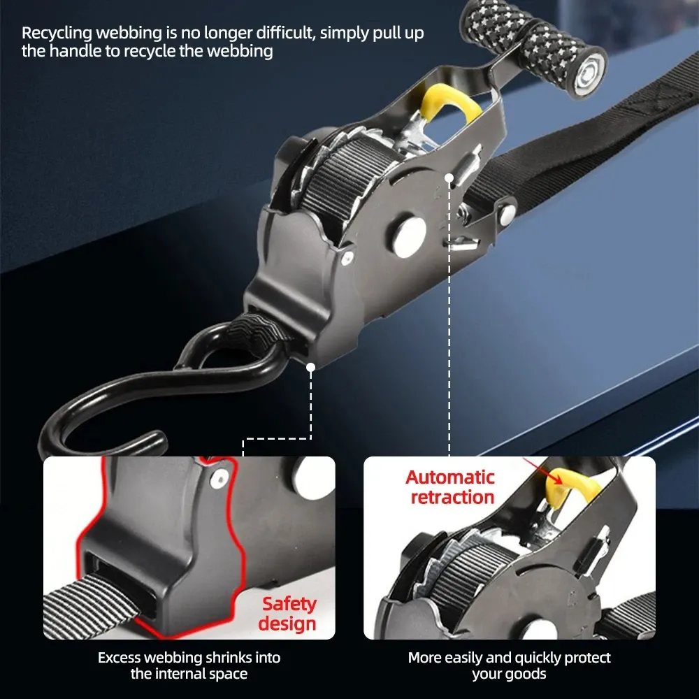 Sangles de arrimage automobiles, sangles rétractables pour charge, sangle à bagages, tendeur à cliquet pour motos, sangle à cliquet pour voiture

Wait, that's not right. The input is already in French, so here is a clean version:

Sangles d'arrimage automobiles, sangles de chargement rétractables, sangle à bagages, tendeur à cliquet pour motos, sangle à cliquet pour voiture 2