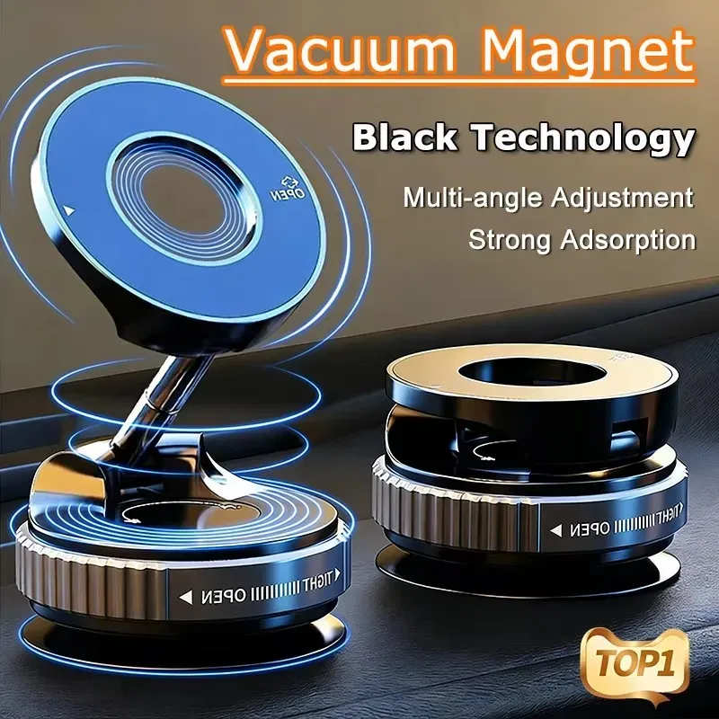 Support magnétique pour téléphone de voiture à rotation 360°, fixation par ventouse, support universel 2026