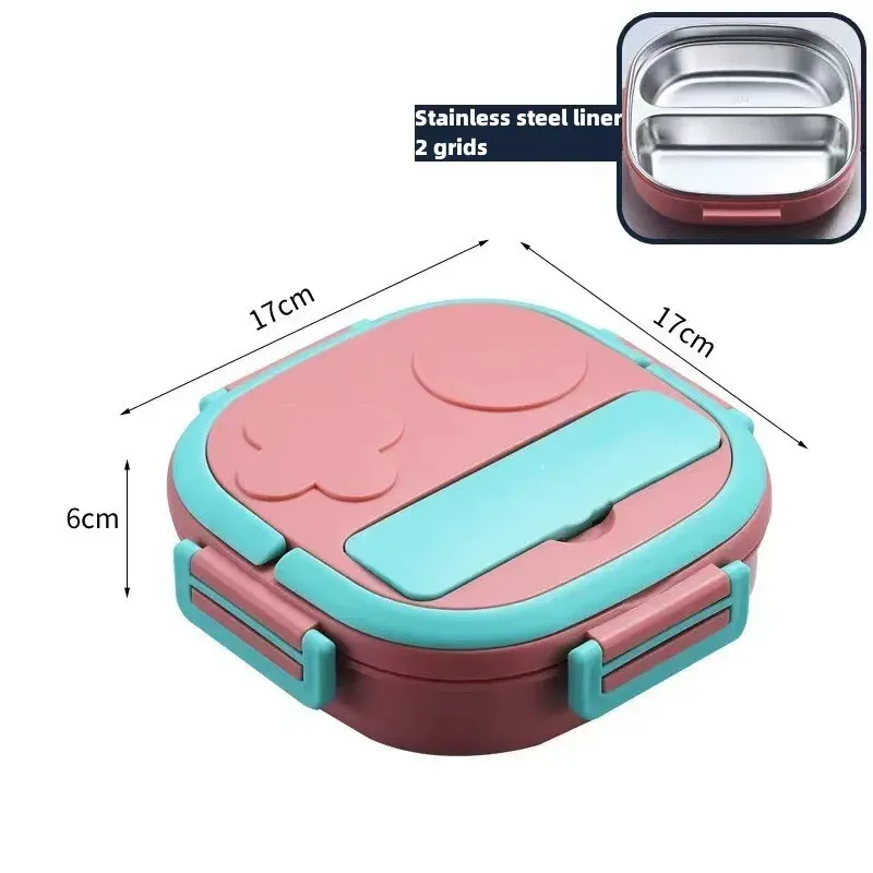 Boîte à bento portable en acier inoxydable 304 pour bébés, enfants et étudiants, idéale pour le camping et les pique-niques en plein air 6