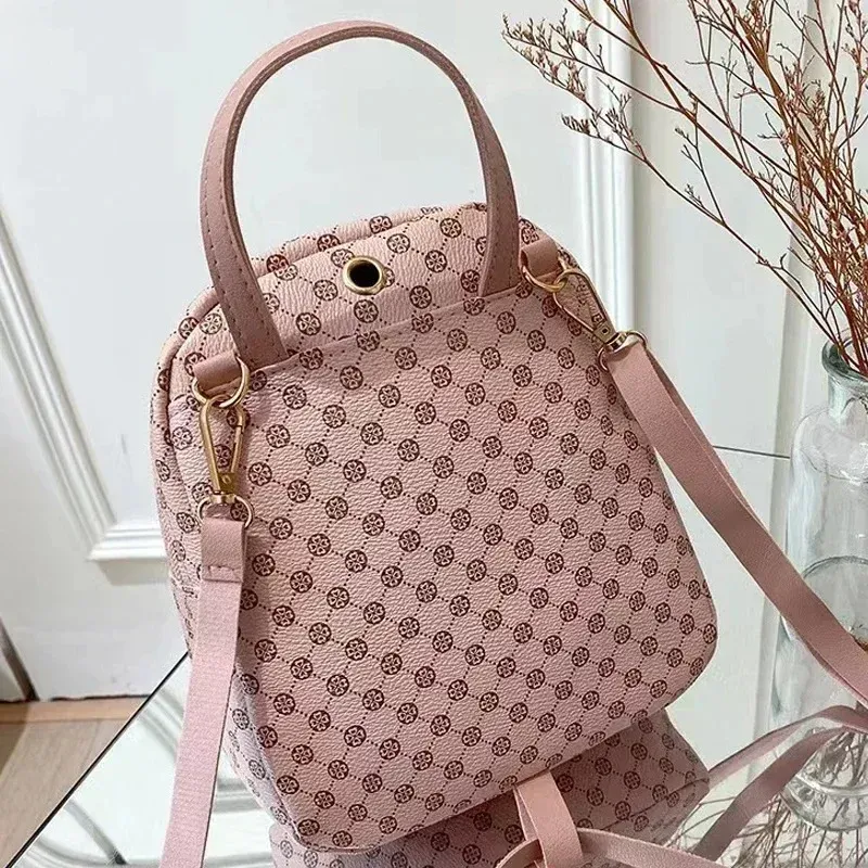 Sac à main pour femme 2-en-1 à bandoulière simple et double bandoulière, sac à dos polyvalent et grande capacité pour les loisirs 3