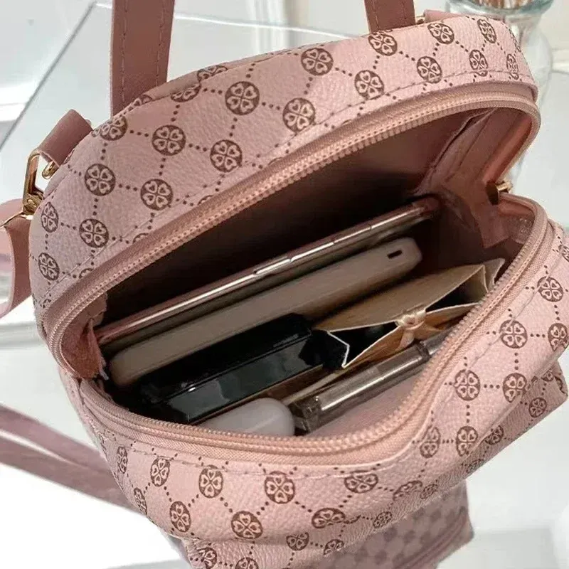 Sac à main pour femme 2-en-1 à bandoulière simple et double bandoulière, sac à dos polyvalent et grande capacité pour les loisirs 5