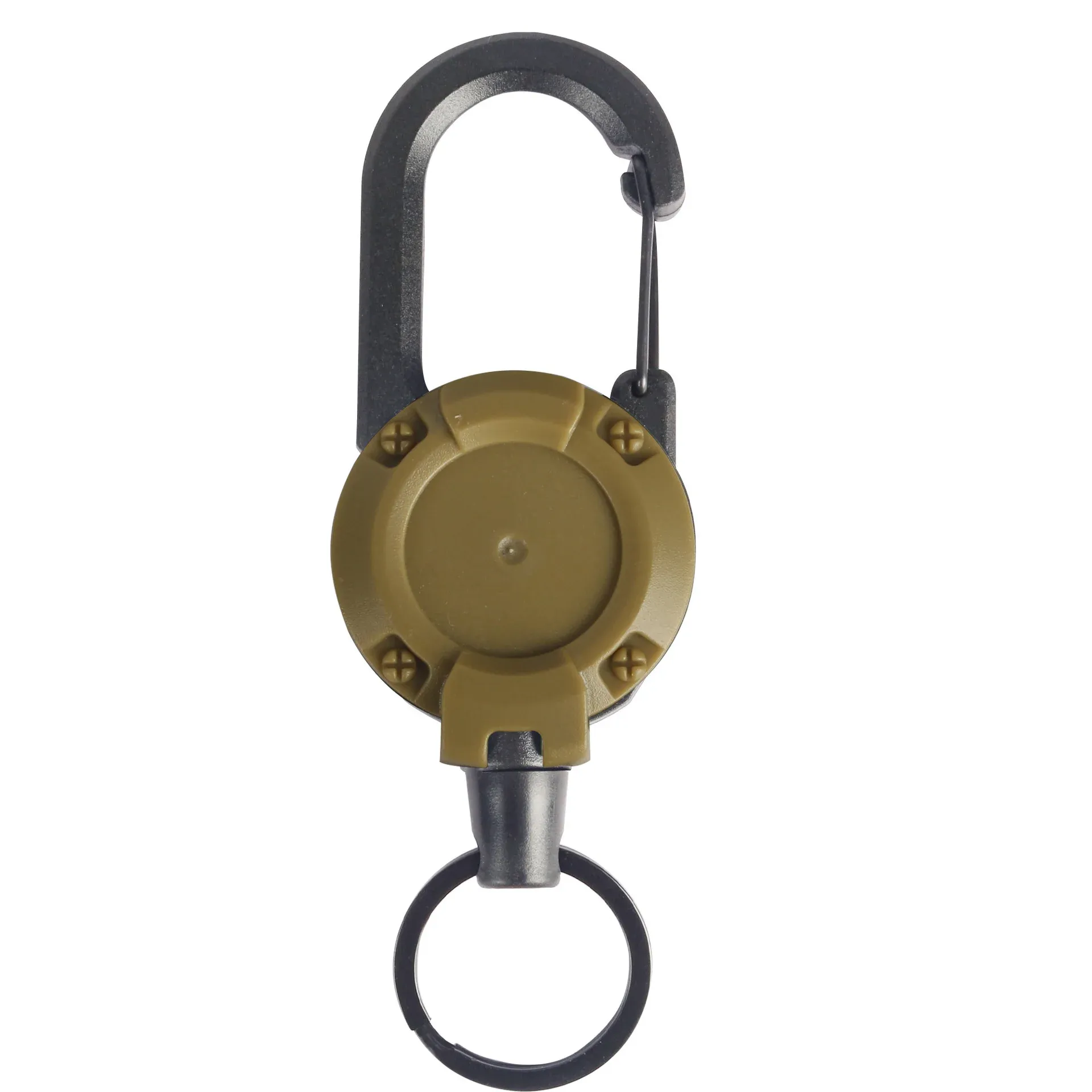 Porte-badge rétractable robuste avec mousqueton et porte-clés extensible pour homme, accessoire de sac de plein air 5