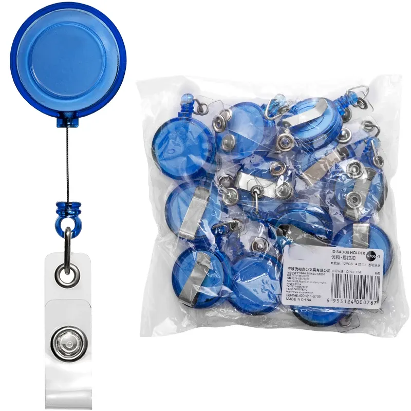Porte-badge rétractable en situation d'utilisation