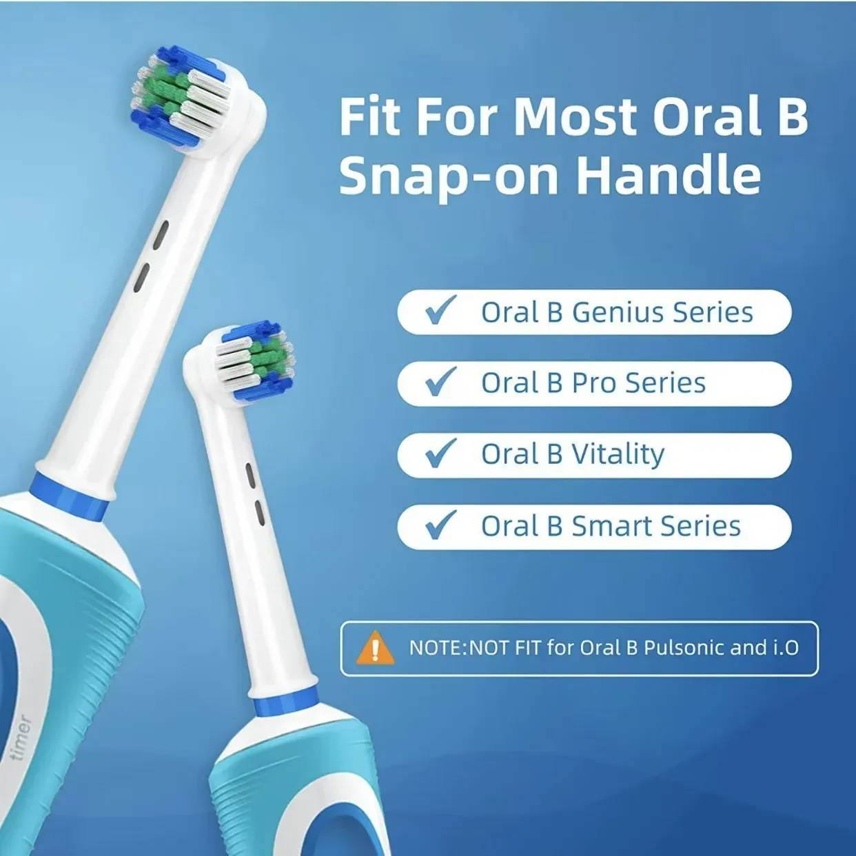 Lot de 4, 8 ou 16 têtes de remplacement pour brosse à dents électrique, poils souples DuPont, compatibles Oral-B SB-17A 3