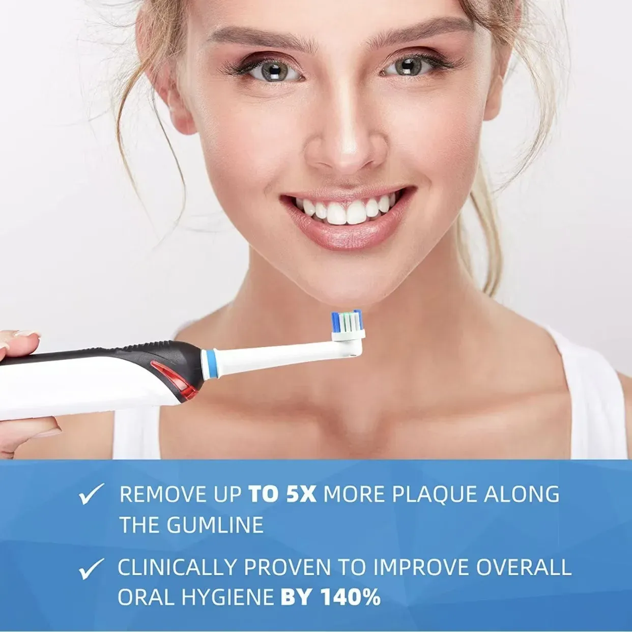 Lot de 4, 8 ou 16 têtes de remplacement pour brosse à dents électrique, poils souples DuPont, compatibles Oral-B SB-17A 5
