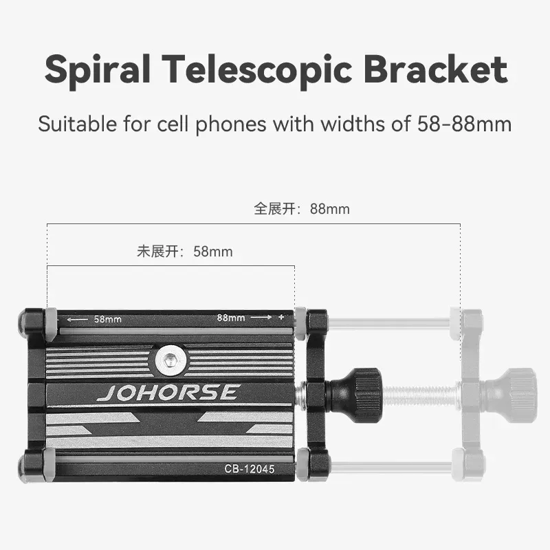 Support de téléphone pour moto et vélo électrique en alliage d'aluminium CNC à quatre griffes, compatible iPhone et Samsung 4