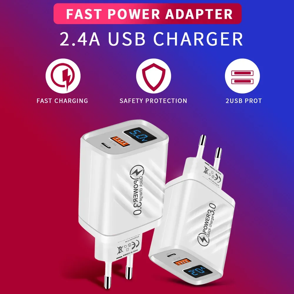 Chargeur USB 20W à charge rapide 3.0 pour iPhone 14, Samsung, Xiaomi et Huawei 4