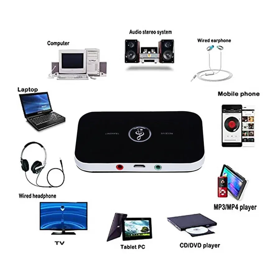 Émetteur et récepteur Audio Bluetooth 5.0, RCA, prise AUX 3,5 mm, dongle USB, adaptateur audio stéréo sans fil, pour kit mains libres de voiture, PC, TV, casque 2