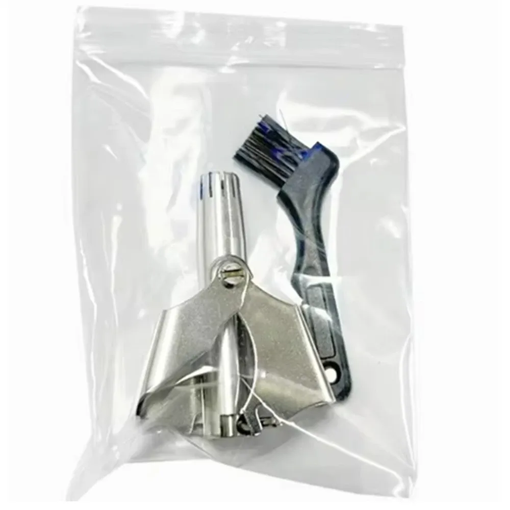 Tondeuse manuelle pour poils de nez et d'oreilles, réutilisable, en acier inoxydable, indolore et lavable, pour homme 8