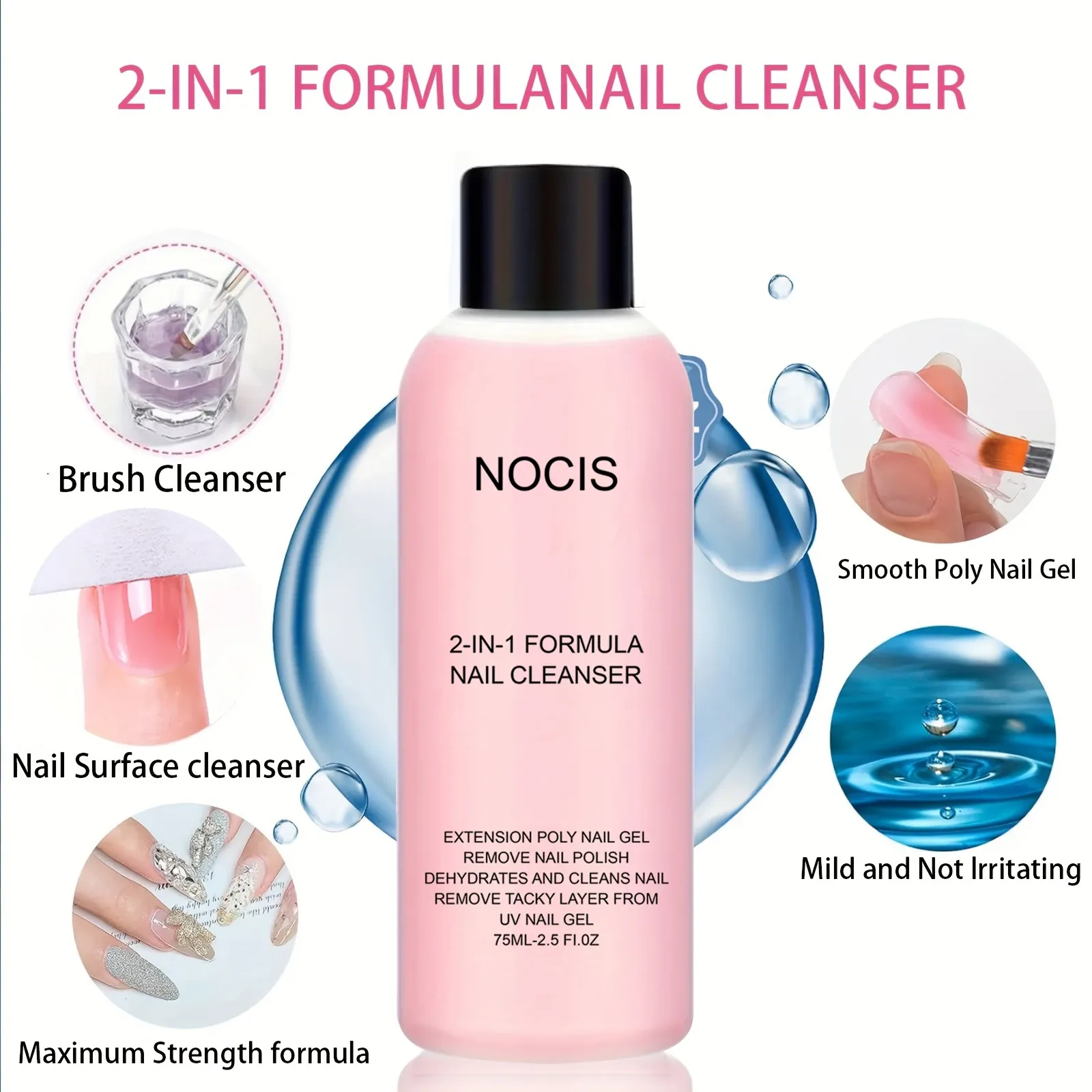 Gel nettoyant 2 en 1 pour ongles, vue principale