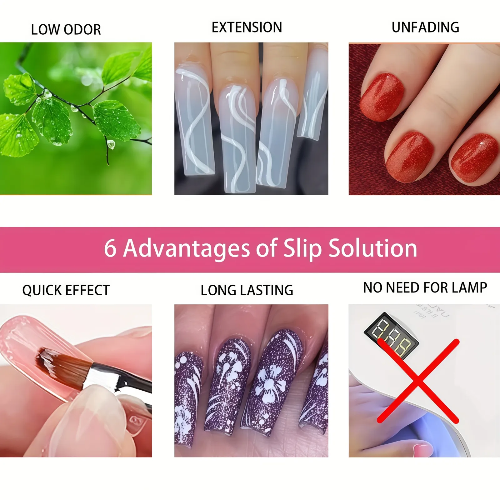 Gel nettoyant 2 en 1 pour ongles, présentation