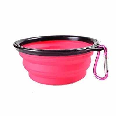 Distributeur de nourriture portable en silicone pour animaux de compagnie, bols pliables de voyage pour chiens et chats 10