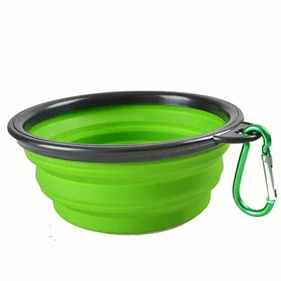 Distributeur de nourriture portable en silicone pour animaux de compagnie, bols pliables de voyage pour chiens et chats 9