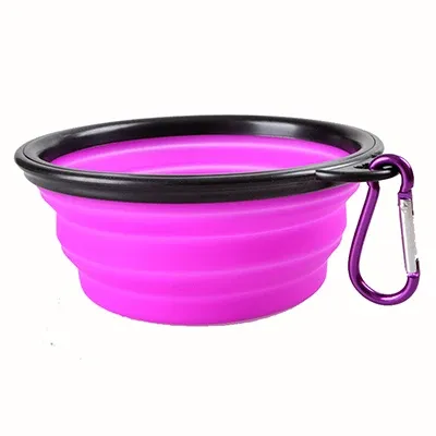 Distributeur de nourriture portable en silicone pour animaux de compagnie, bols pliables de voyage pour chiens et chats 12