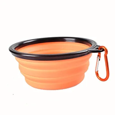 Distributeur de nourriture portable en silicone pour animaux de compagnie, bols pliables de voyage pour chiens et chats 13