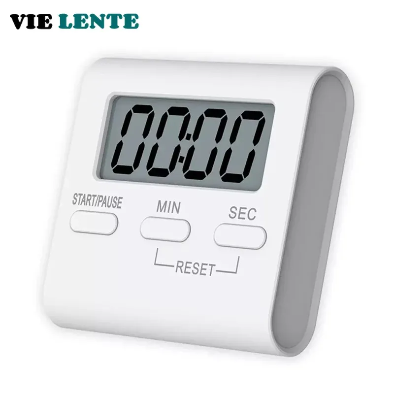 Minuterie de cuisine numérique à écran LCD, compte à rebours manuel, magnétique