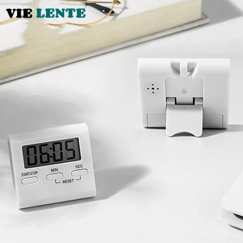 Minuterie de cuisine numérique à écran LCD, compte à rebours manuel, magnétique 2