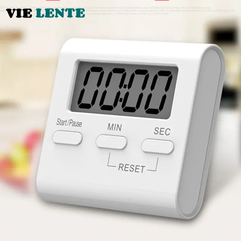 Minuterie de cuisine numérique à écran LCD, compte à rebours manuel, magnétique 5