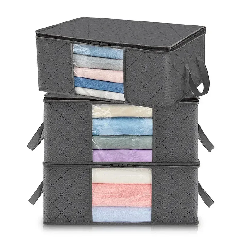 Sac de Rangement Pliable Grande Capacité pour Vêtements, Couvertures et Placard de Chambre - Image 1