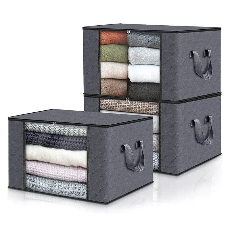 Sac de Rangement Pliable Grande Capacité pour Vêtements, Couvertures et Placard de Chambre 3