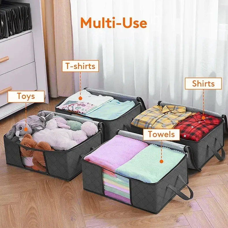 Sac de Rangement Pliable Grande Capacité pour Vêtements, Couvertures et Placard de Chambre 6