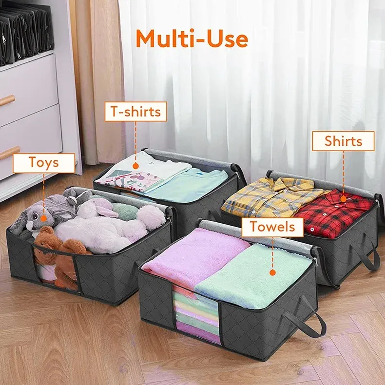 Sac de rangement pliable avec couvertures et textiles