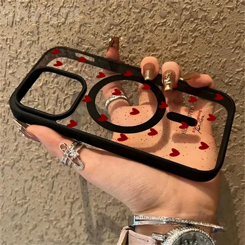 Coque transparente à pois, vue arrière