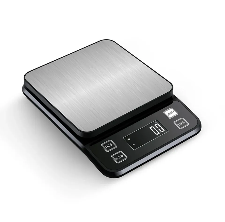 Balance de cuisine en acier inoxydable, finition soignée